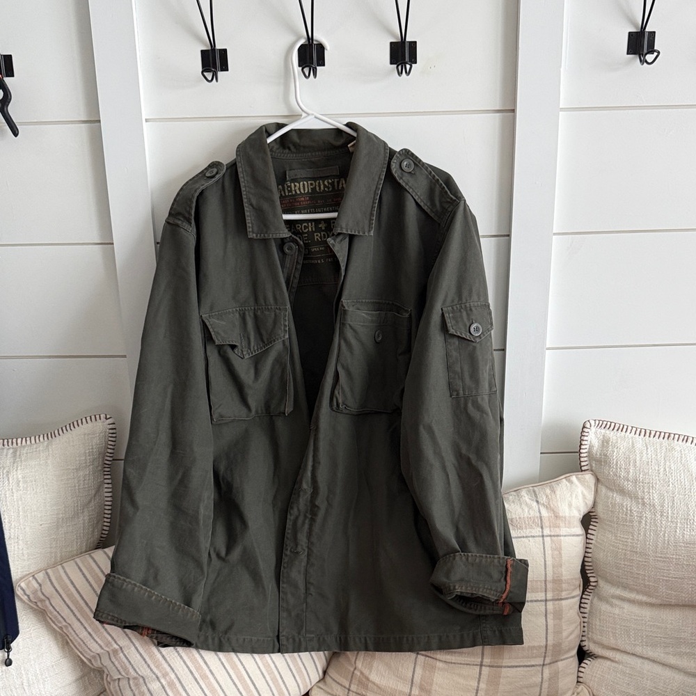Aeropostale Men's Dark Green Field Jacket